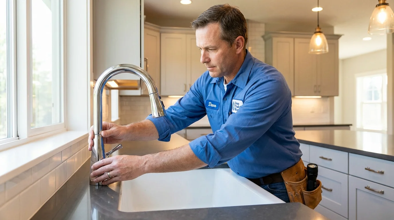 Kitchen faucet installation by Johns Plumbing LLC in Buckhannon